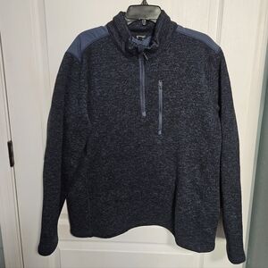 Stoic Quarter Zip Pullover Sweater Fleece BLUE Mens XXL Gorpcore Outdoor